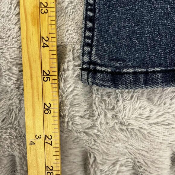 Calvin Klein Jeans Women 10 Slim Boyfriend Stretch Blue Denim Straight Leg Chic - Picture 7 of 8